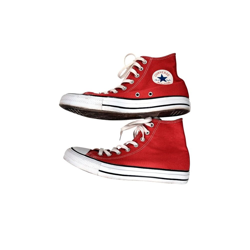 Converse Chuck Taylor All Star Red High-Top Sneakers Women Size 9 Men 7 Canvas - Picture 12 of 12